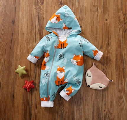 Baby Cotton Hooded Jumpsuit at €21.99