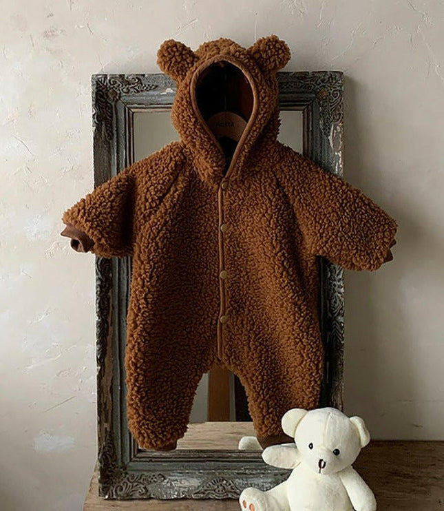 Baby Bear Lamb Hooded Suit - GrozavuShop
