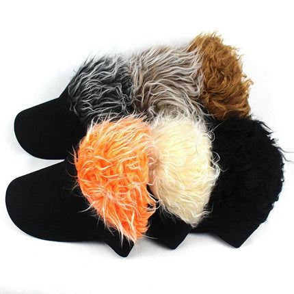 Novelty Baseball Cap Fake Hair Visor at €21.99