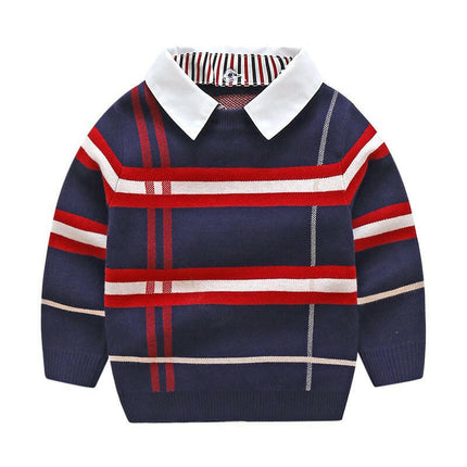 Boys Plaid Jacquard Sweater at €47.99