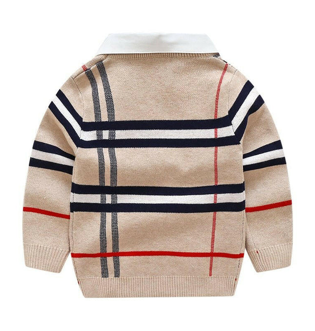 Boys Plaid Jacquard Sweater at €47.99