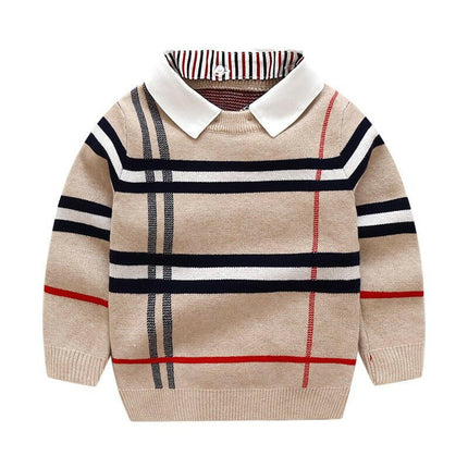 Boys Plaid Jacquard Sweater at €47.99