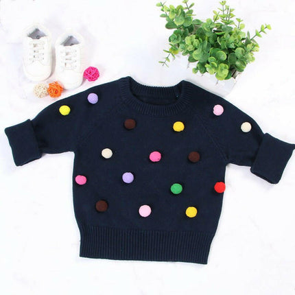 Baby Girls Balls Knitted Sweater at €23.99