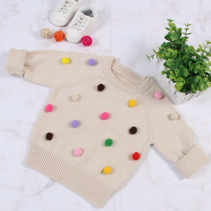 Baby Girls Balls Knitted Sweater at €28.99