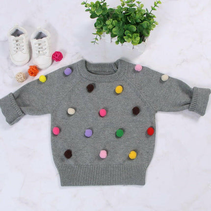 Baby Girls Balls Knitted Sweater at €23.99