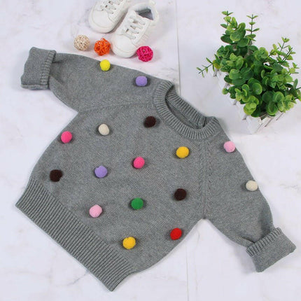 Baby Girls Balls Knitted Sweater at €28.99