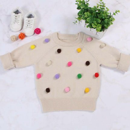 Baby Girls Balls Knitted Sweater at €23.99