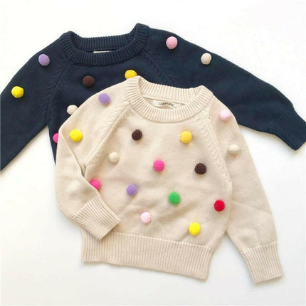 Baby Girls Balls Knitted Sweater at €23.99