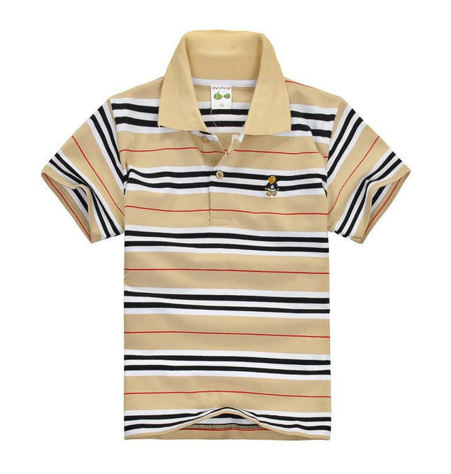 Children's T-Shirt Cotton Striped Lapel Polo Shirt at €17.99