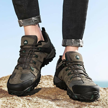 Durable Suede Leather Men's Hiking Shoes for Outdoor Adventures at €71.99