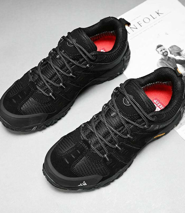 Durable Suede Leather Men's Hiking Shoes for Outdoor Adventures - GrozavuShop