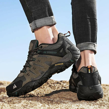 Durable Suede Leather Men's Hiking Shoes for Outdoor Adventures at €71.99