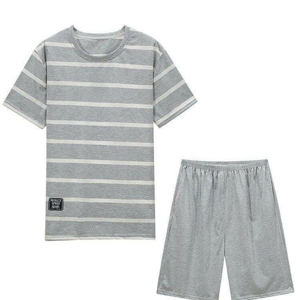 Elevate Comfort with Men's Striped O Neck Lounge Pyjamas Set at €26.99