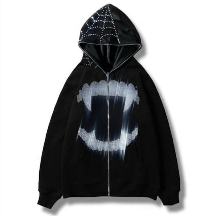 Bling Grozavu Hoodie Zip Up Devil Model at €58.99