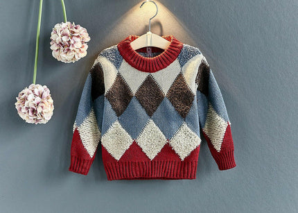 Girls Fashion Plaid Sweater at €23.99