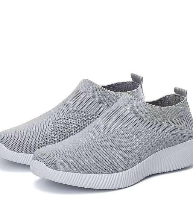 High-Quality Vulcanized Women's Sneakers: Comfortable Slip-On Flats for Walking - GrozavuShop