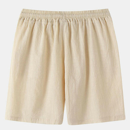 Casual Pants Men's Cotton Linen Beach Pants Korean Style Solid Color Linen Pants at €18.99