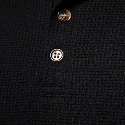 Men's Four Button Waffle Henley Neck Long Sleeve T-Shirt at €47.99