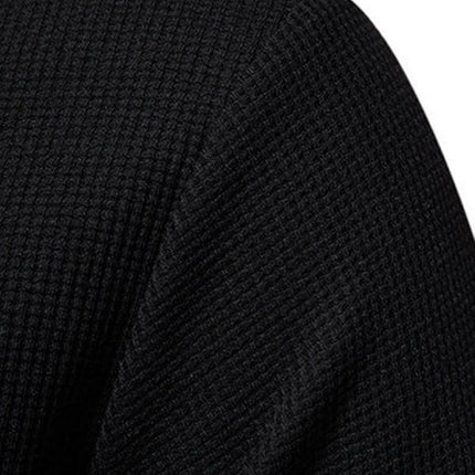 Men's Four Button Waffle Henley Neck Long Sleeve T-Shirt at €47.99