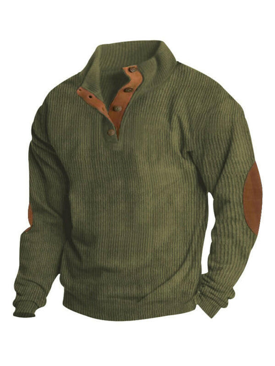 Men's Casual Outdoor Jacket Casual Stand Collar Long Sleeve Sweatshirt - GrozavuShop
