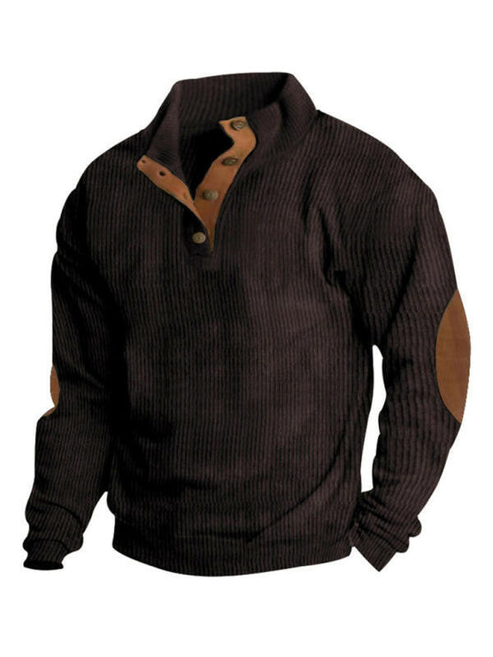 Men's Casual Outdoor Jacket Casual Stand Collar Long Sleeve Sweatshirt - GrozavuShop