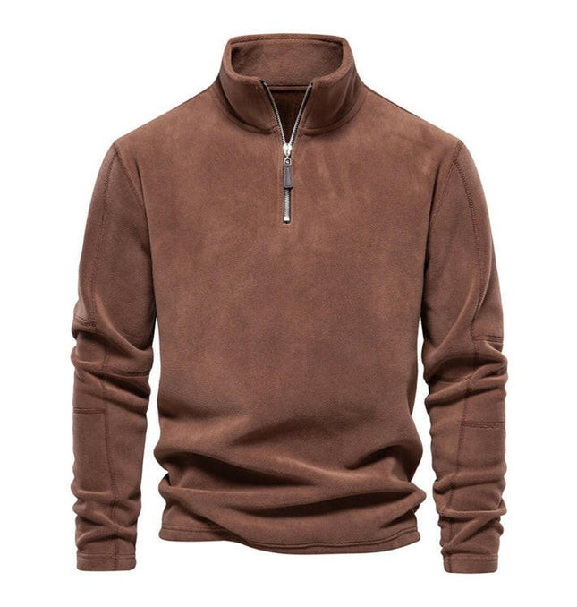 New men's polar fleece sweatshirt stand collar half zipper long sleeve sweatshirt at €81.99