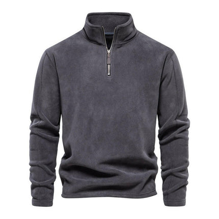 New men's polar fleece sweatshirt stand collar half zipper long sleeve sweatshirt at €81.99