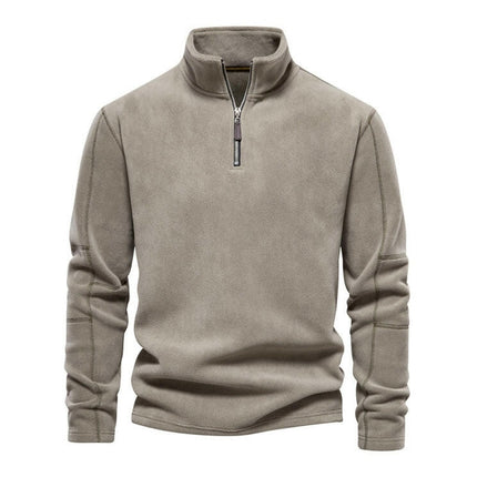 New men's polar fleece sweatshirt stand collar half zipper long sleeve sweatshirt at €81.99