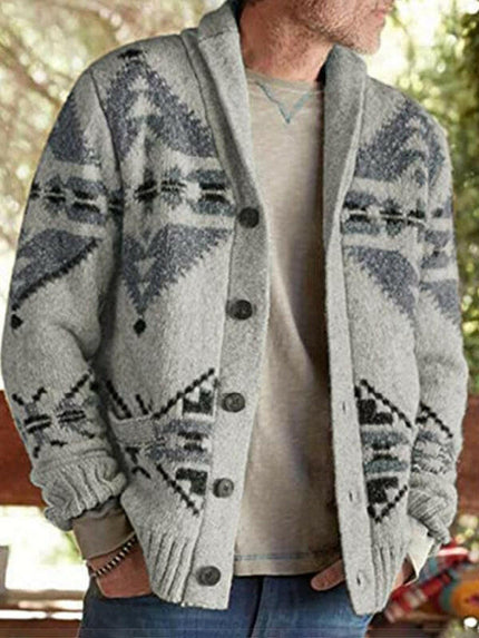 Men's Christmas jacquard sweater button cardigan sweater at €83.99