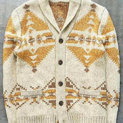 Men's Christmas jacquard sweater button cardigan sweater at €83.99