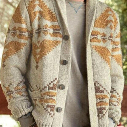 Men's Christmas jacquard sweater button cardigan sweater at €83.99