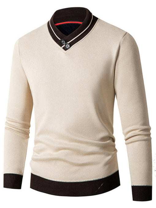 Men's new half turtleneck plus velvet slim long-sleeved sweater at €57.99