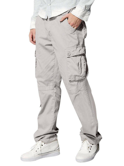 Men's multi-pocket loose casual straight cargo pants at €34.99