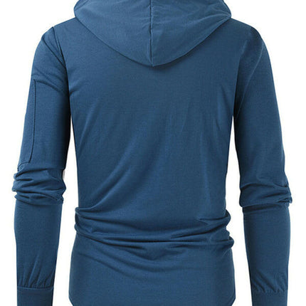 Men's new solid color lace-up sports casual pullover hooded sweatshirt at €25.99