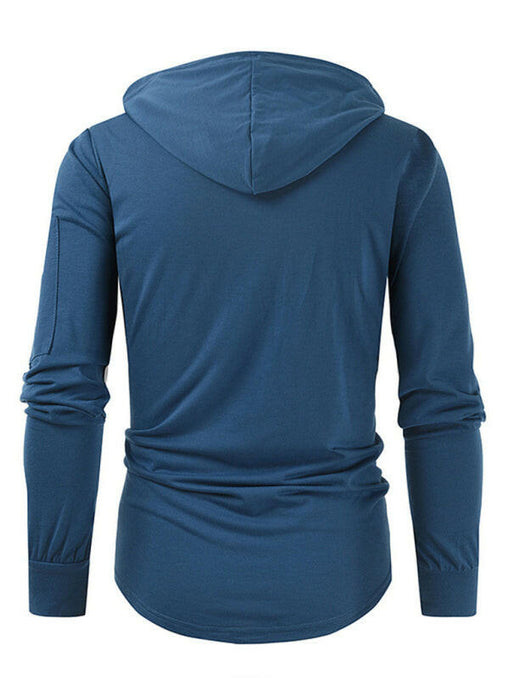 Men's new solid color lace-up sports casual pullover hooded sweatshirt at €25.99