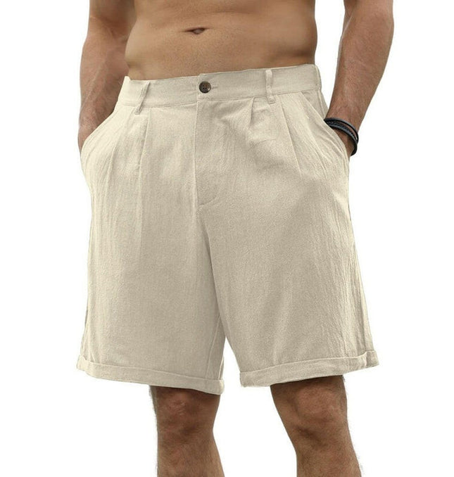 Men's new casual beach shorts with buttons and elastic waist at €25.00