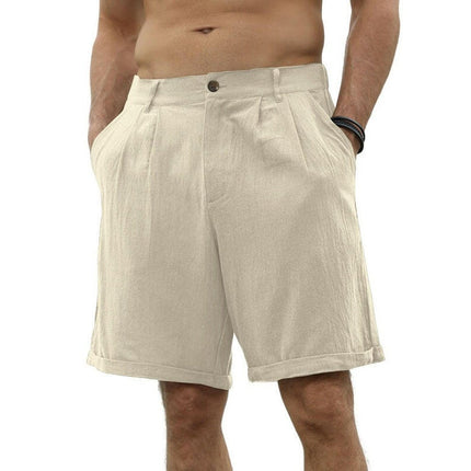 Men's new casual beach shorts with buttons and elastic waist at €25.00