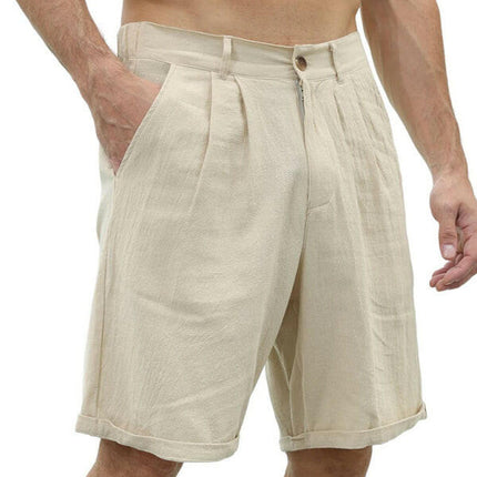 Men's new casual beach shorts with buttons and elastic waist at €25.00