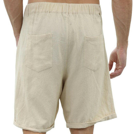 Men's new casual beach shorts with buttons and elastic waist at €25.00