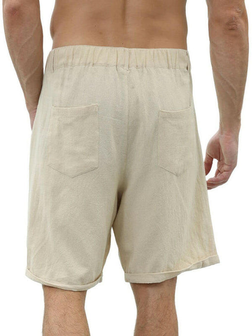 Men's new casual beach shorts with buttons and elastic waist at €25.00