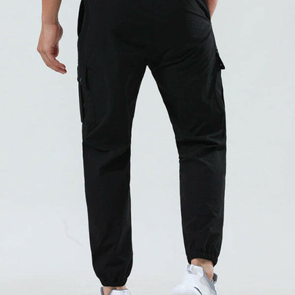 Men's quick-drying elastic casual fitness training cargo pocket trousers at €32.99