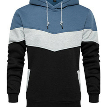 Men's casual color block and contrast fashion hooded sweatshirt at €36.99