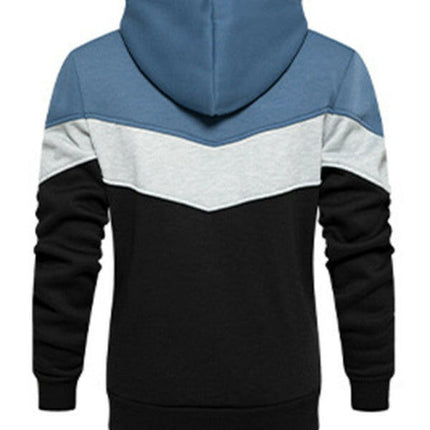 Men's casual color block and contrast fashion hooded sweatshirt at €36.99