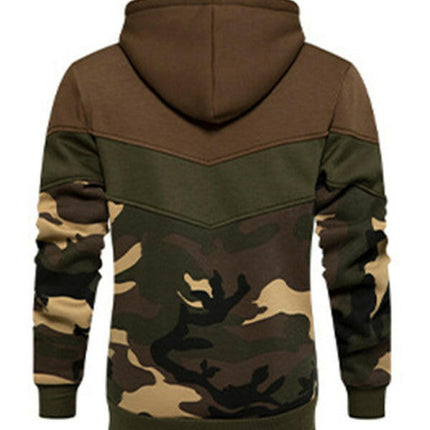 Men's casual color block and contrast fashion hooded sweatshirt at €36.99