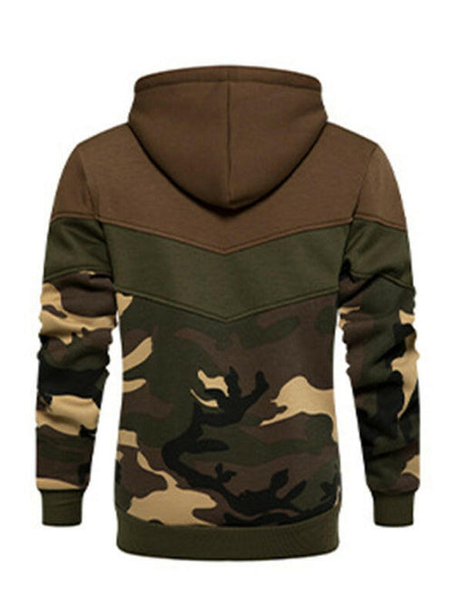 Men's casual color block and contrast fashion hooded sweatshirt at €36.99