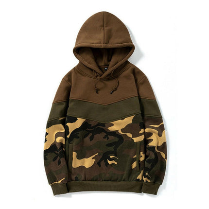 Men's casual color block and contrast fashion hooded sweatshirt at €36.99