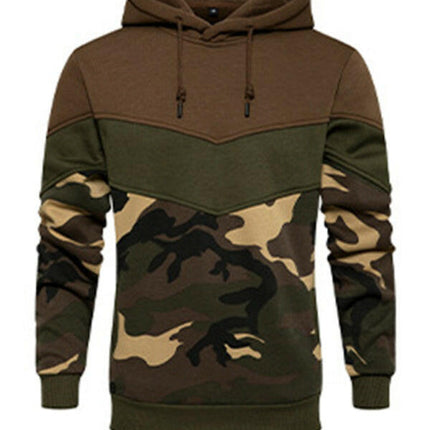 Men's casual color block and contrast fashion hooded sweatshirt at €36.99