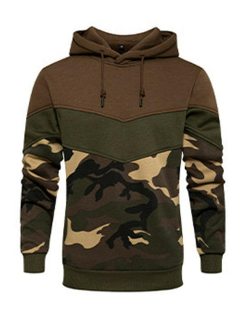 Men's casual color block and contrast fashion hooded sweatshirt at €36.99