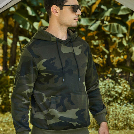 Men's casual camouflage print fashion hooded sweatshirt at €37.99