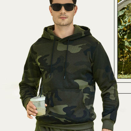 Men's casual camouflage print fashion hooded sweatshirt at €37.99